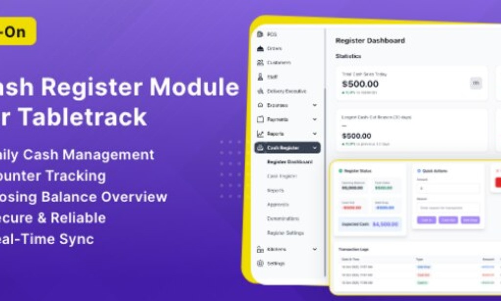 Cash Register Module for Tabletrack v1.0.16 – Addon