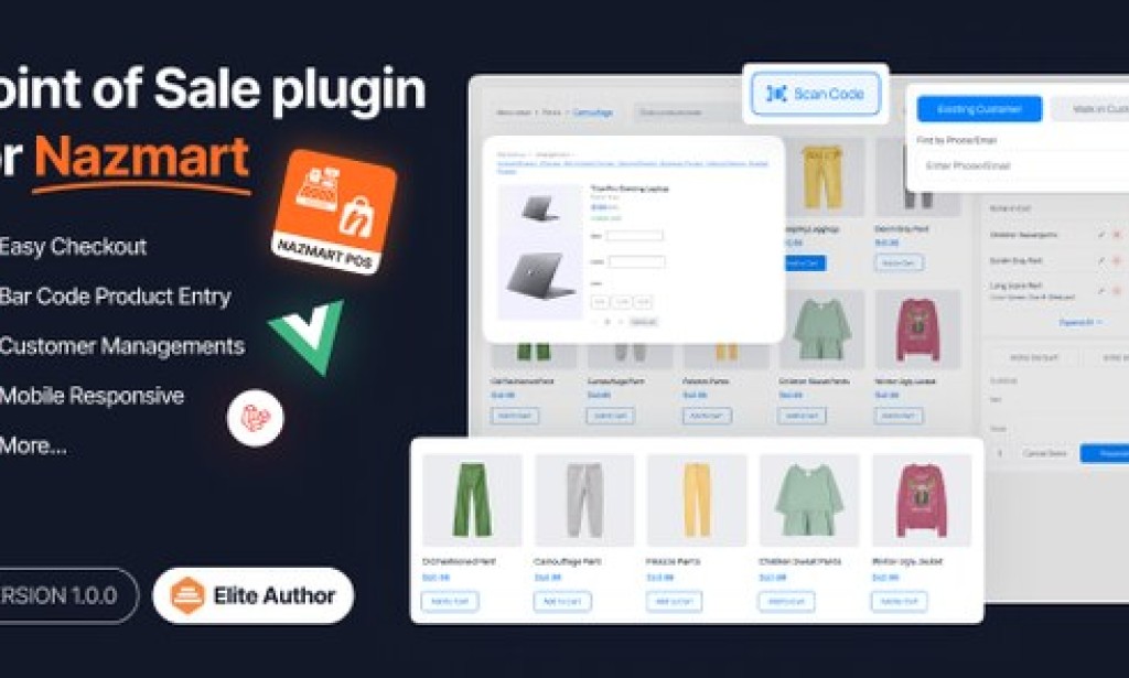 POS (Point Of Sales) Plugin (08 Sep 2025) – Nazmart Multi-Tenancy eCommerce Platform (SAAS) – Addon