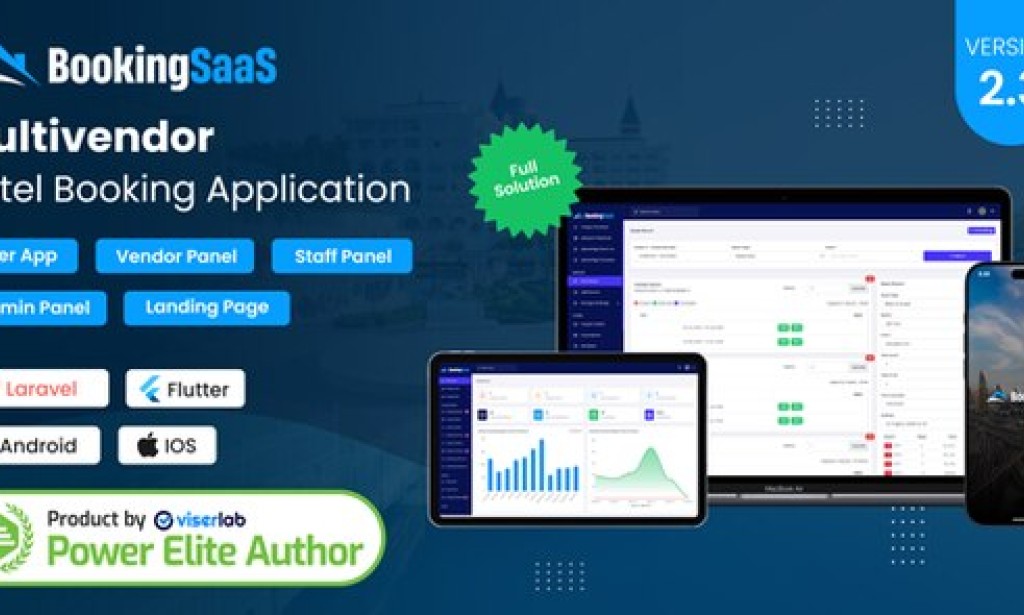 BookingSaaS v2.3 Nulled – Complete MultiVendor Hotel Booking Application SAAS Script