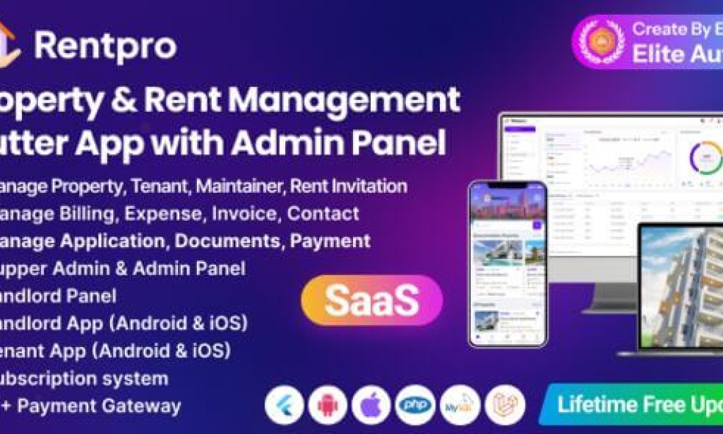 RentPro v1.0 – Best Property & Rent Management Software with Laravel Admin + Flutter Mobile App Source