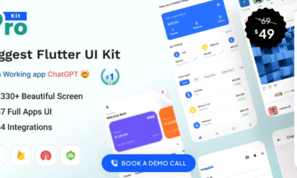 ProKit Flutter v7.7.0 – Flutter UI Kit with Chat GPT App Source Code