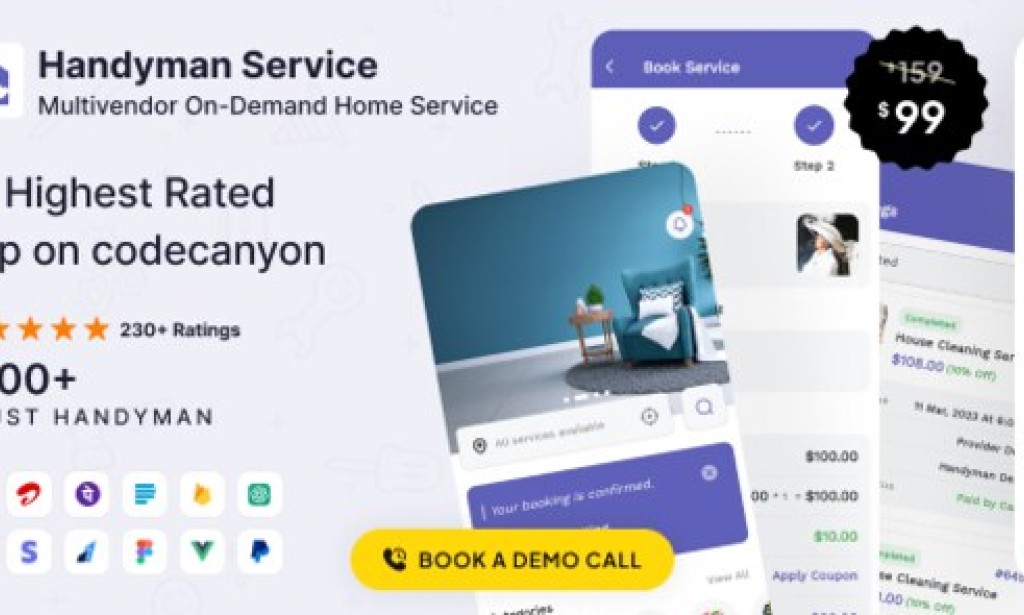 Handyman Service v11.14.3 – On-Demand Home Service Flutter App with ChatGPT Integration Source