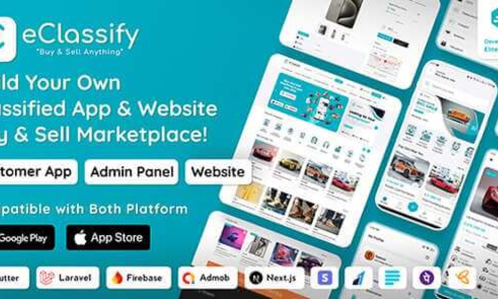 eClassify v2.7.0 Nulled – Classified Buy and Sell Marketplace Flutter App with Laravel Admin Panel Source