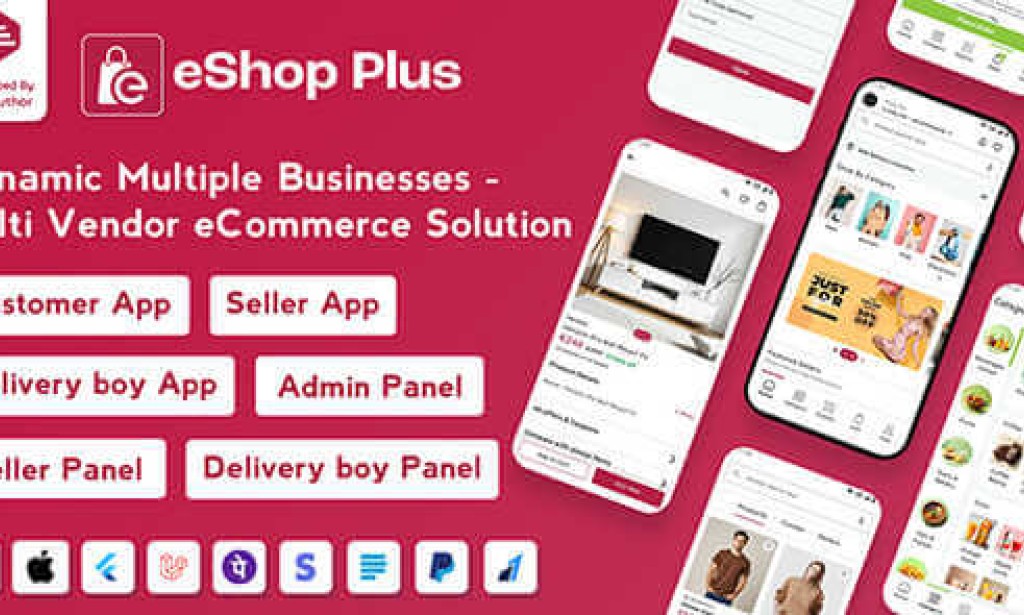 eShop Plus v1.0.6 – Multi Vendor eCommerce, Multi Module Flutter App with Laravel Admin Panel Source