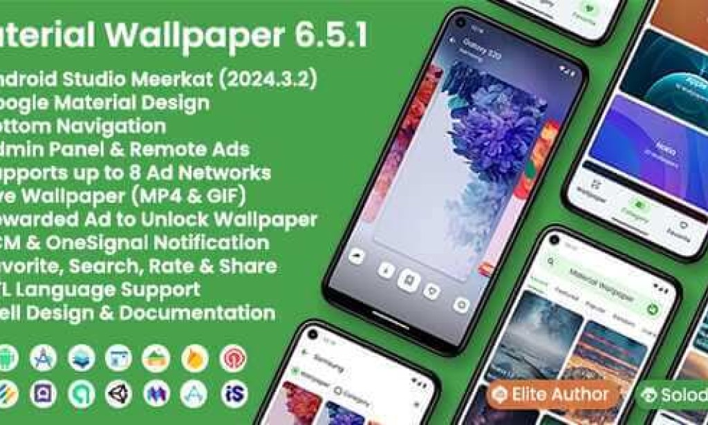 Material Wallpaper v6.5.1 Nulled – Android App Source