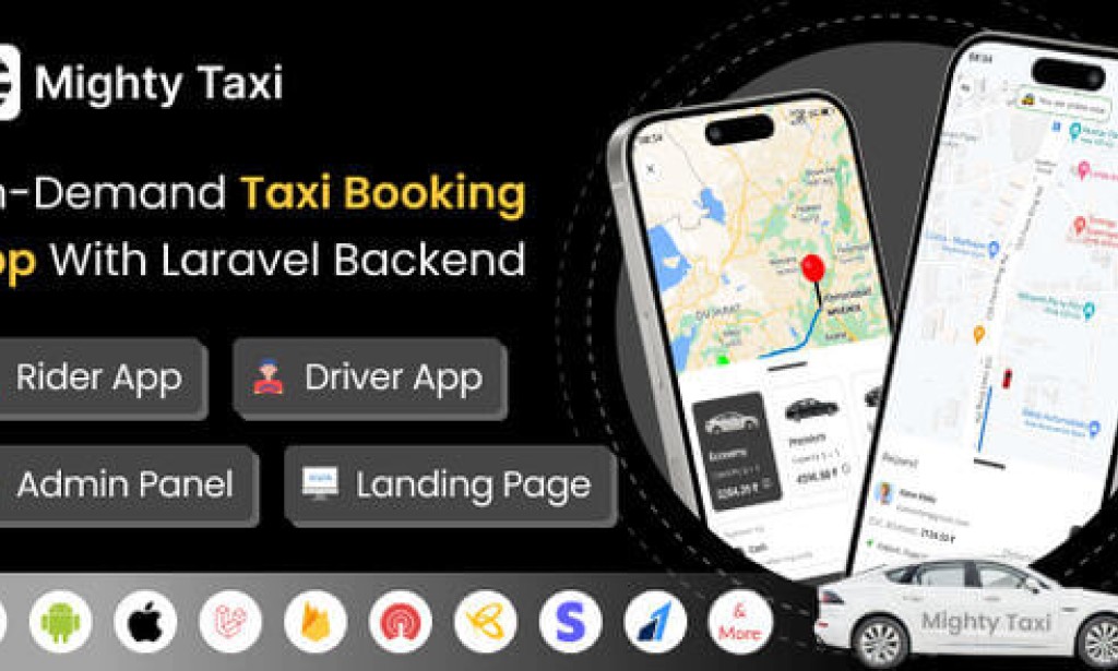MightyTaxi v17.0 – Flutter Online Taxi Booking Full Solution with Bidding | User | Driver | Admin Laravel Panel Source