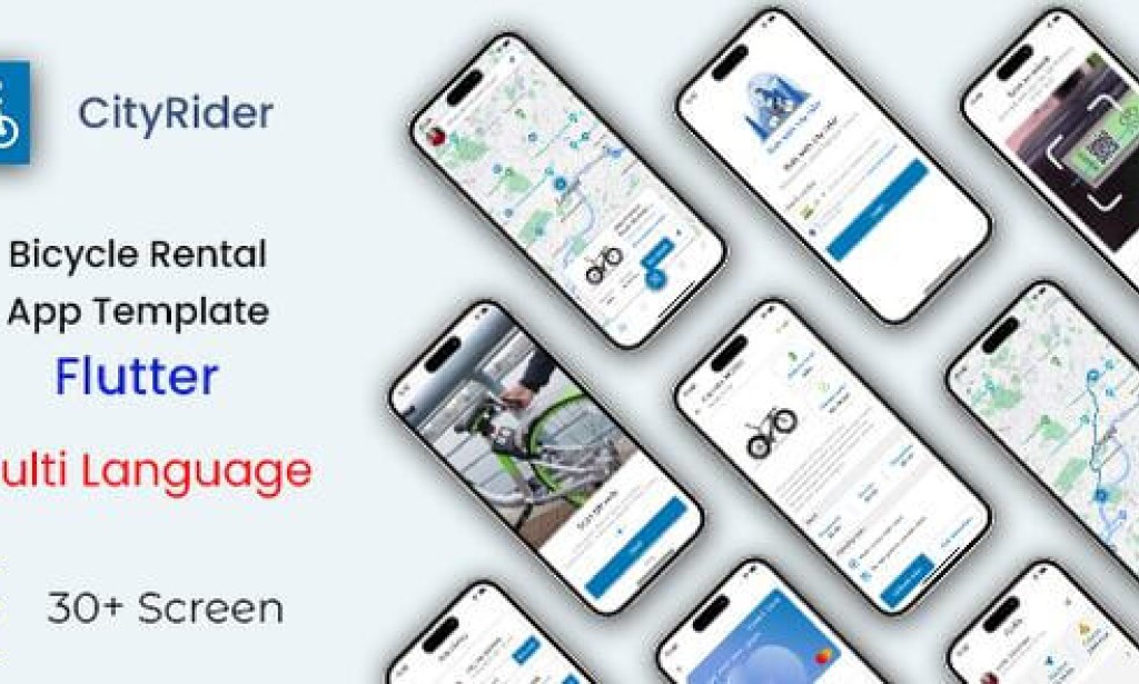 CityRider v1.0 – Bicycle Rental App Template in Flutter | Multi Language Source