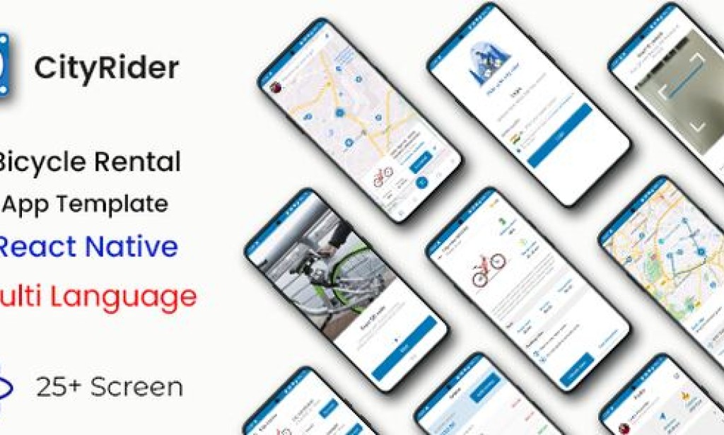 CityRider v1.0 – Bicycle Rental App Template in React Native | Multi Language Source