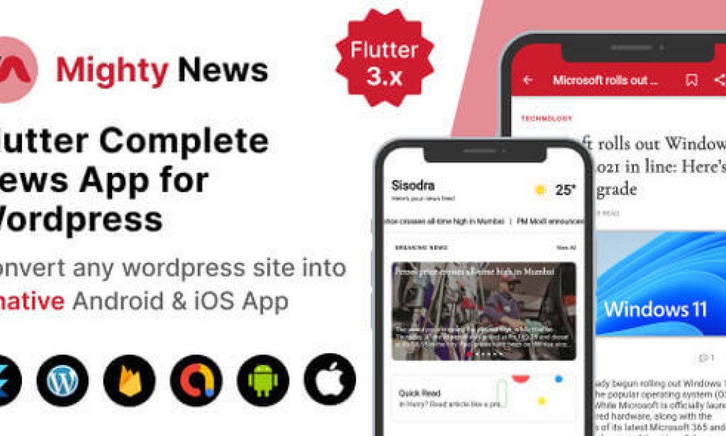 MightyNews v4.2.0 – Flutter News App with WordPress Backend Source