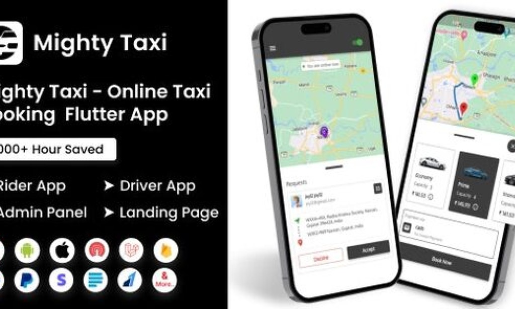 MightyTaxi v17.0 – Flutter Online Taxi Booking Full Solution | User App | Admin Laravel Panel | Driver App Source Code