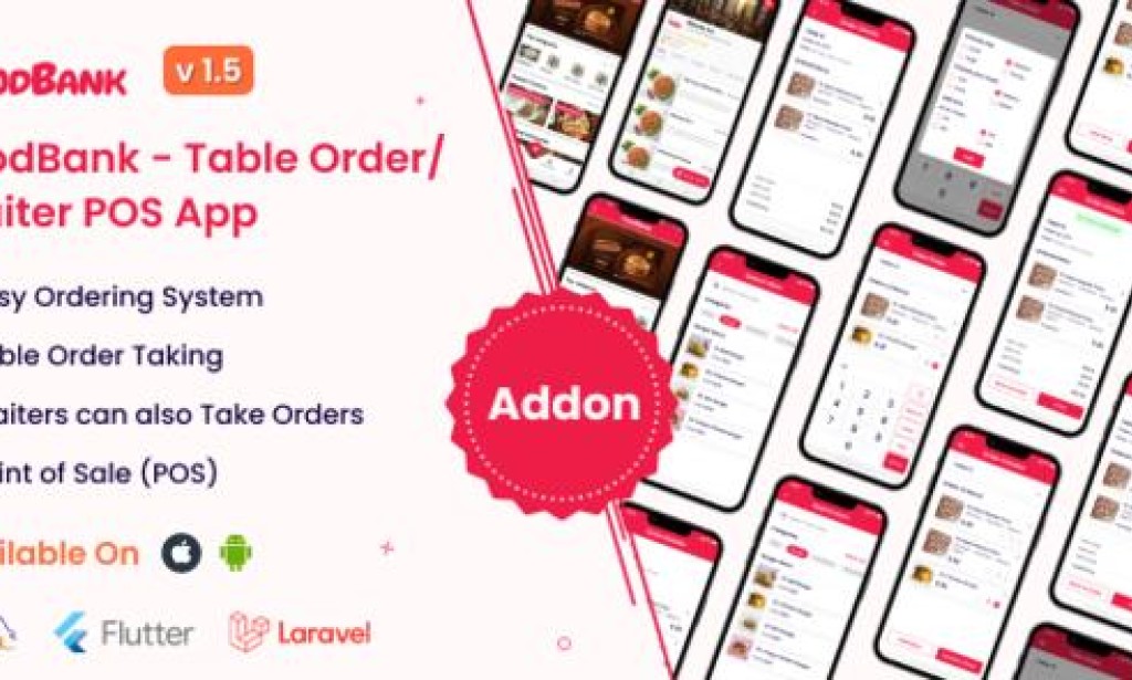 FoodBank v1.5 – Table Order/Waiter Point Of Sale (POS) App Source Code