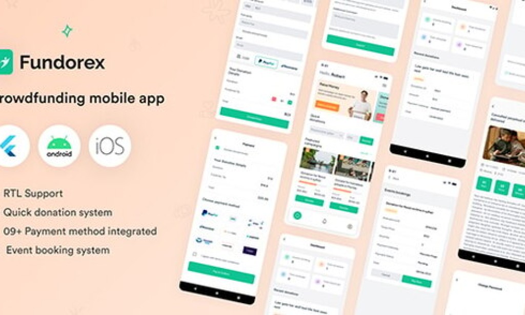 Fundorex v1.4.0 – Crowdfunding Platform Flutter Mobile App Source