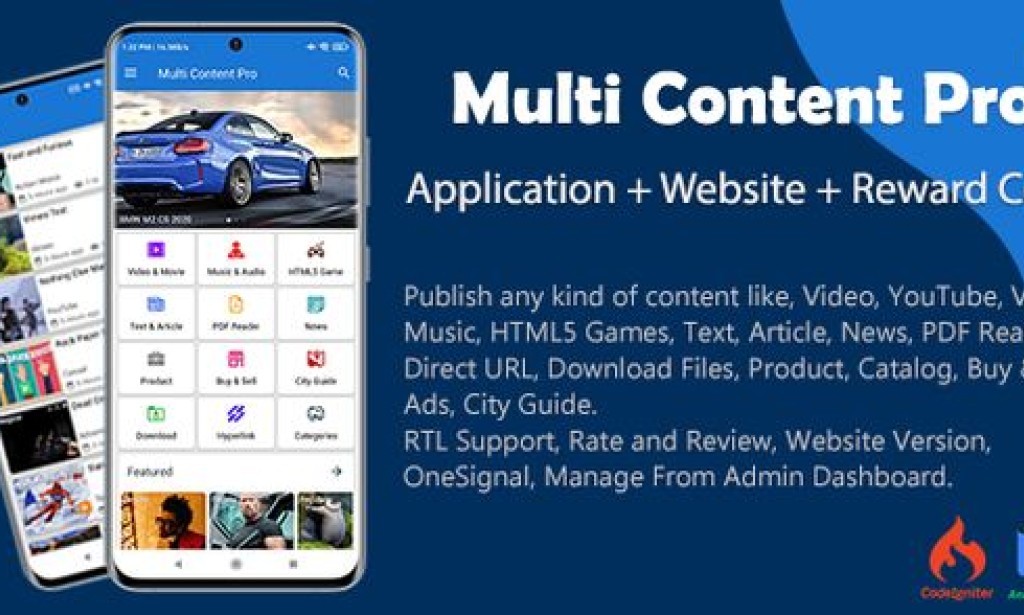 Multi Content Pro v2.5.0 (Application and Website) Source