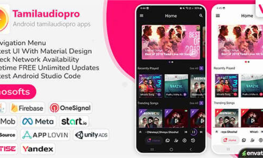 Tamilaudiopro v10.2 Nulled – Online Music Streaming Apps Source