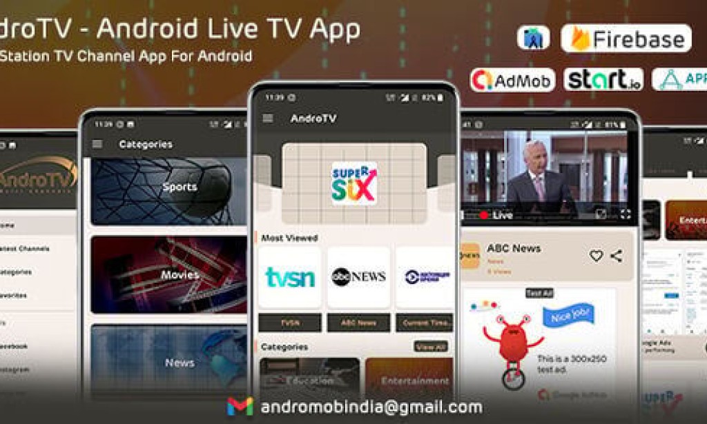 AndroTV v1.4 – Android Multiple TV Channels App (Live Streaming) Source Code