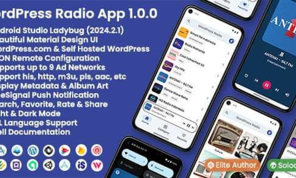 WordPress Radio App v1.0 – WordPress API Source Code