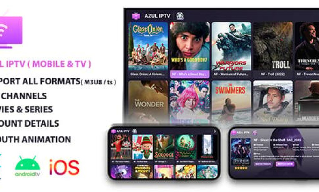 AZUL IPTV XTREAM (28 Aug 2024) – Multiple Format, Flutter App Mobile & Android TV, Admob Source