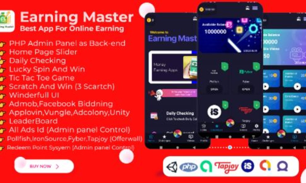 Earning Master v1.0.5 – Android Rewards Earning App with Admin Panel Source