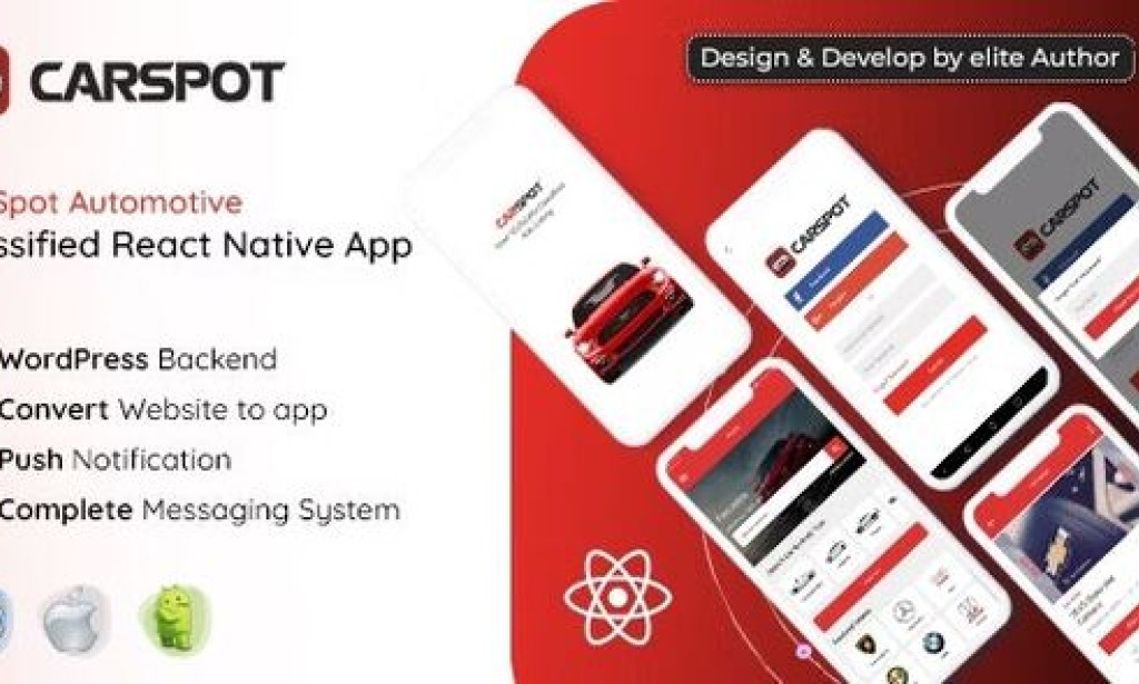 CarSpot v1.9.4 – Dealership Classified React Native App Source
