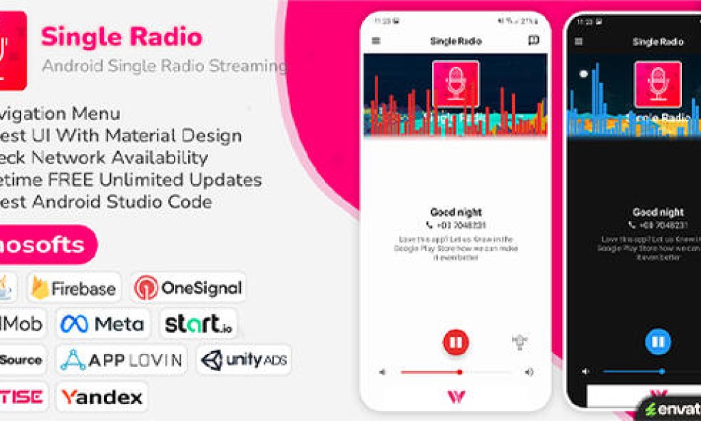 Android Radio v9.0 – Single Radio Streaming App Source