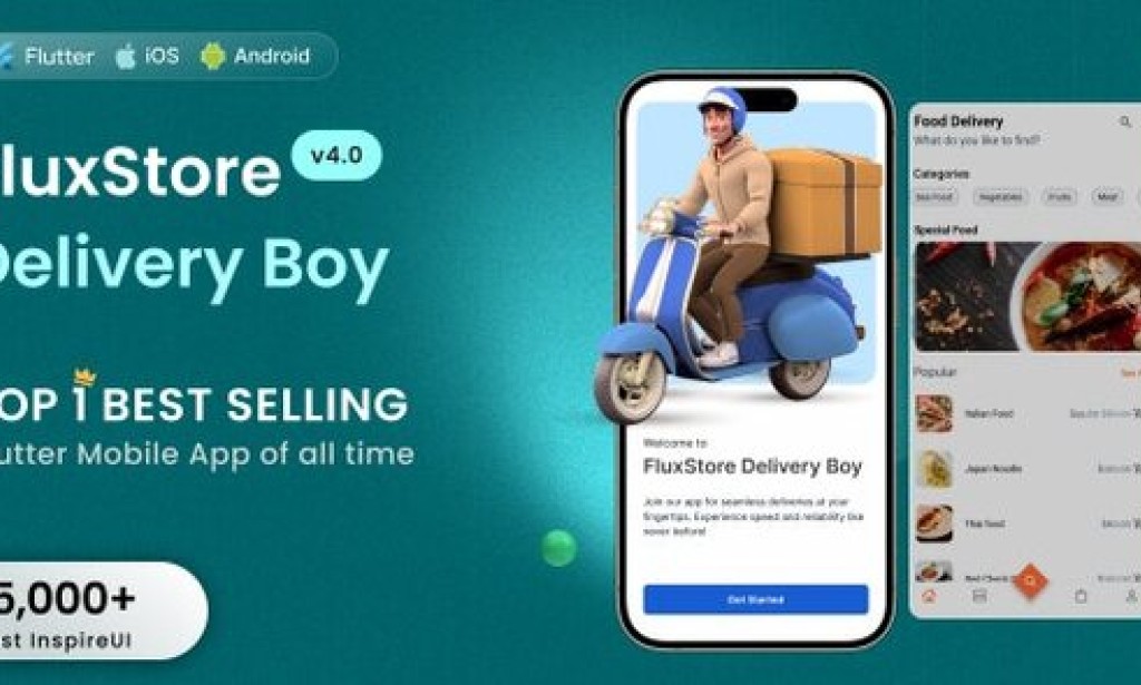 FluxStore Delivery Boy v4.1.1 – Flutter App for Woocommerce Source