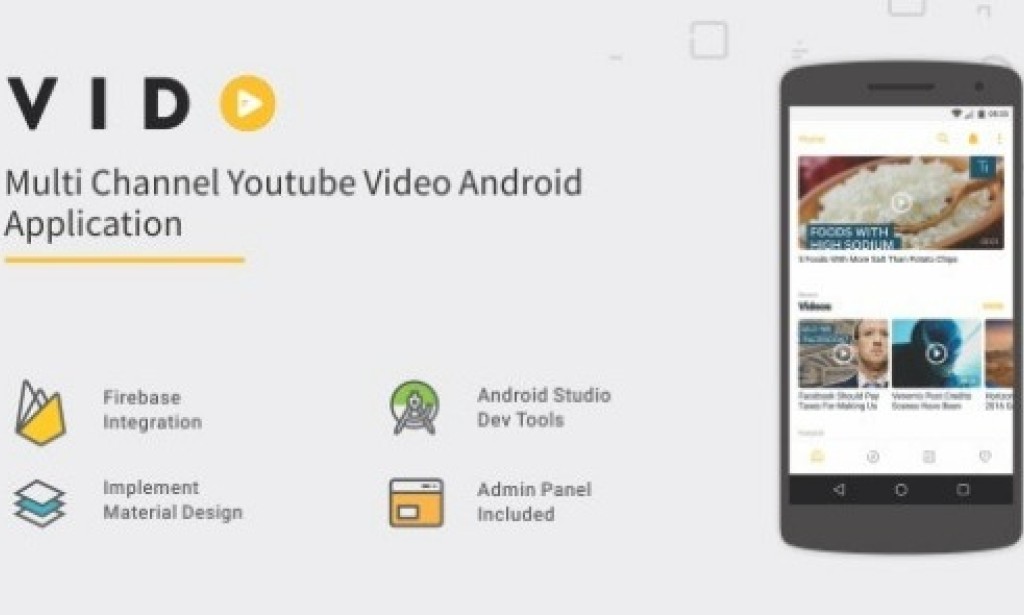 Vido v2.2 – Android YouTube Multi Channel App Source Code