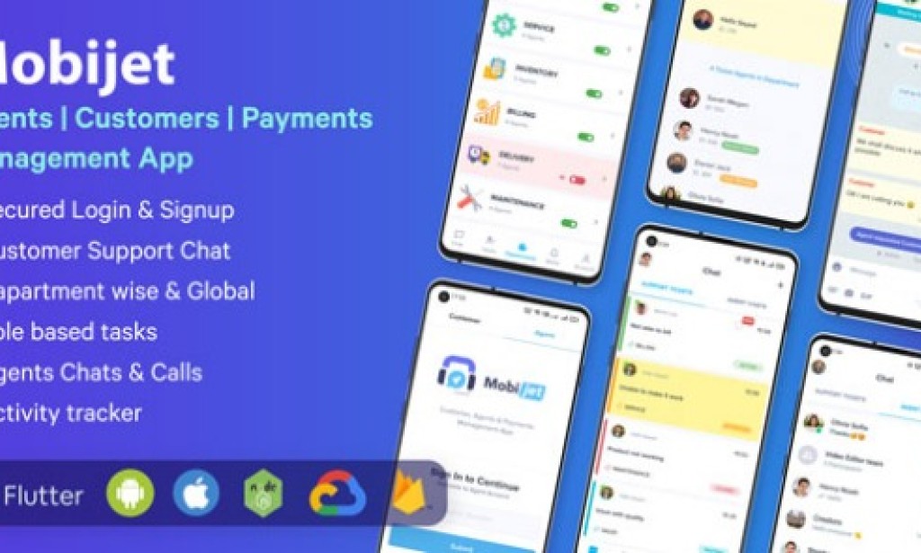Mobijet v1.0.12 – Agents, Customers & Payments Management App | Android & iOS Flutter App Source Code