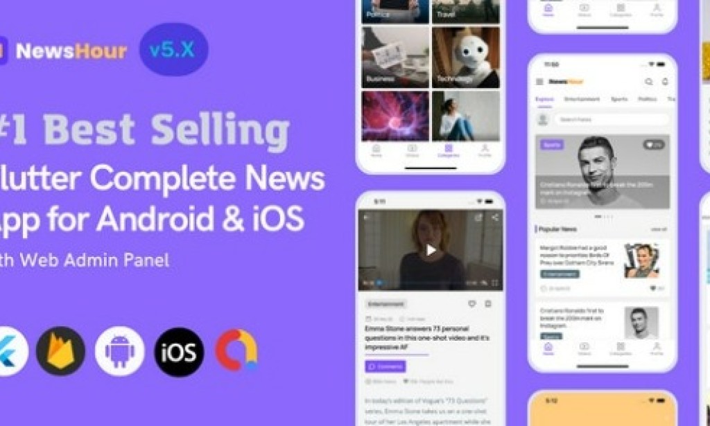 News Hour v5.0.8 – Flutter News App for Android & iOS with Admin Panel Source Code