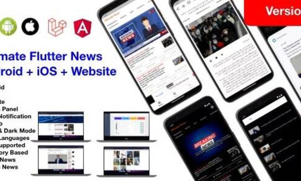 News Full App v4.0 – Flutter App Android + iOS + Website Source