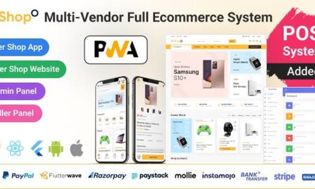 Shopo eCommerce v4.0 – Multivendor eCommerce Flutter App with Admin Panel & Website Source