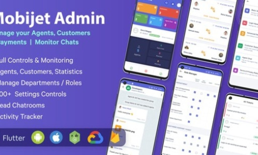 Mobijet Admin v1.0 – Manage & Monitor Agents, Customer & Payments | Android & iOS Flutter App Source Code