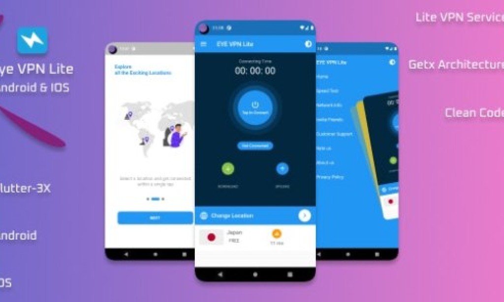EYE VPN Lite v1.0 – Flutter VPN Application with Web Admin Panel Source