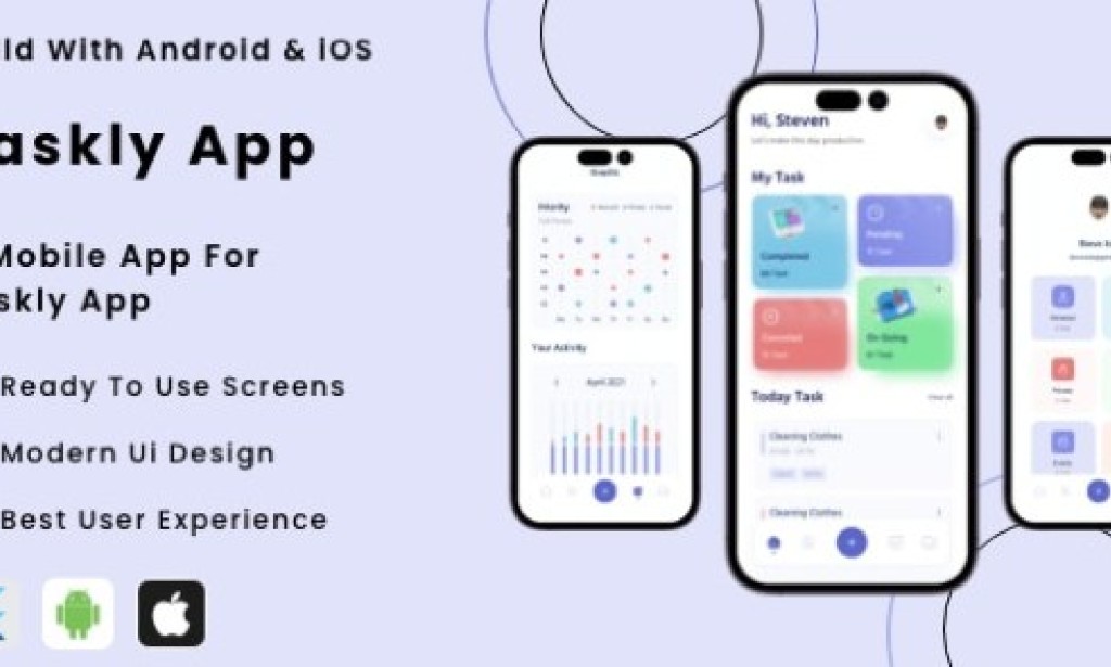 Taskly App v1.0 – Flutter Mobile App Template