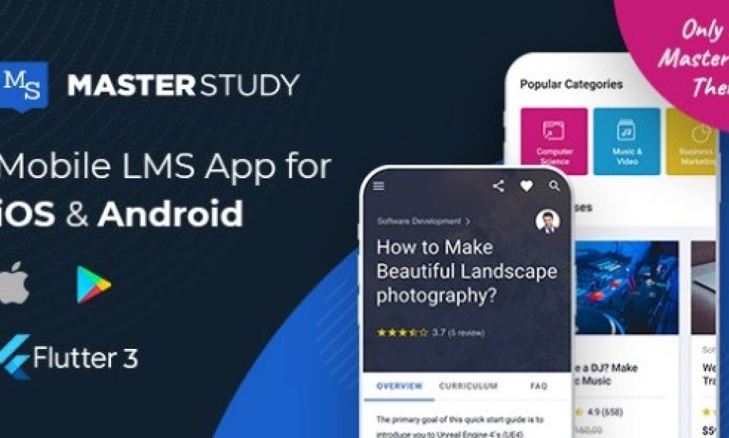 MasterStudy LMS Mobile App v2.2.8 – Flutter iOS & Android App Source