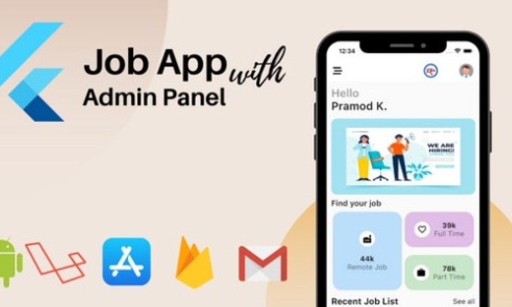 Flutter Job Portal App with Admin Panel v1.0.0 – Source Code