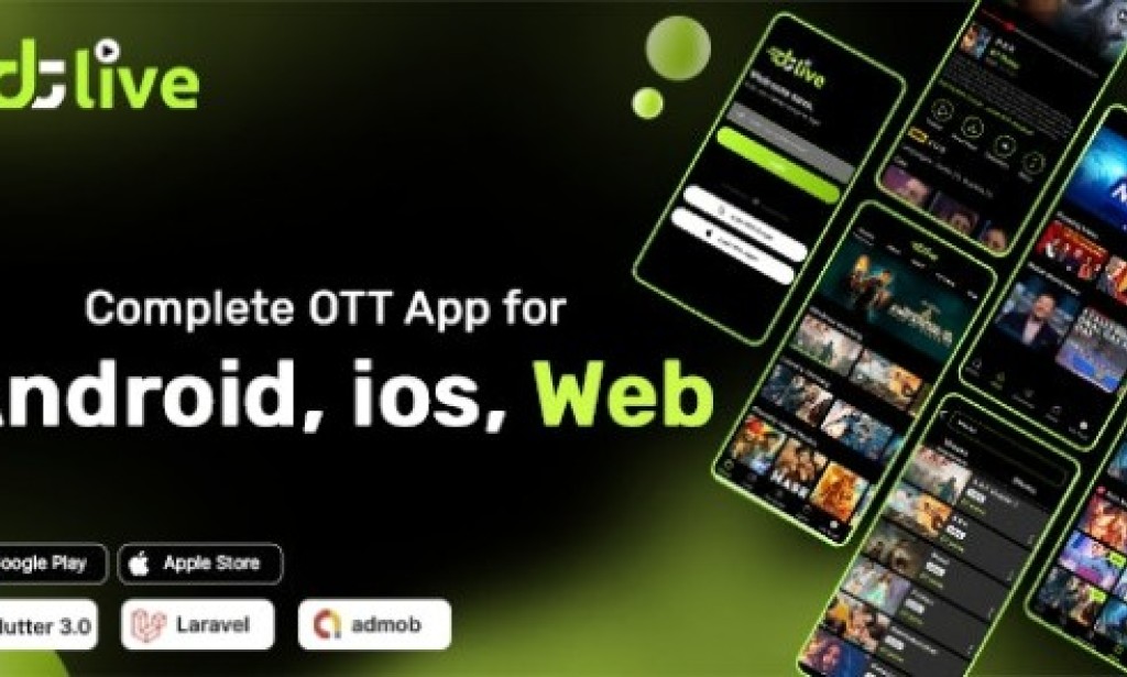 DTLive v1.5 – Flutter App (Android – iOS – Website ) Movies – TV Series – Live TV – OTT – Admin Panel Source