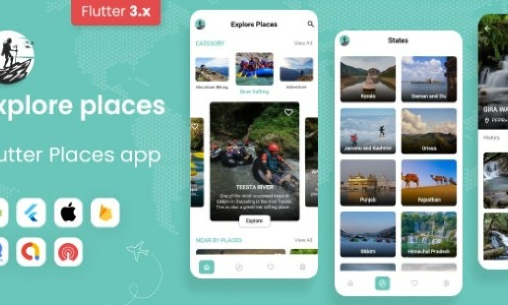 Explore Places v1.0 – Flutter Places App with Firebase Backend | Place App Source