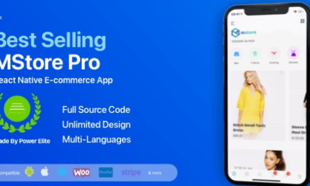 MStore Pro v5.0 – Complete React Native Template for e-Commerce App Source