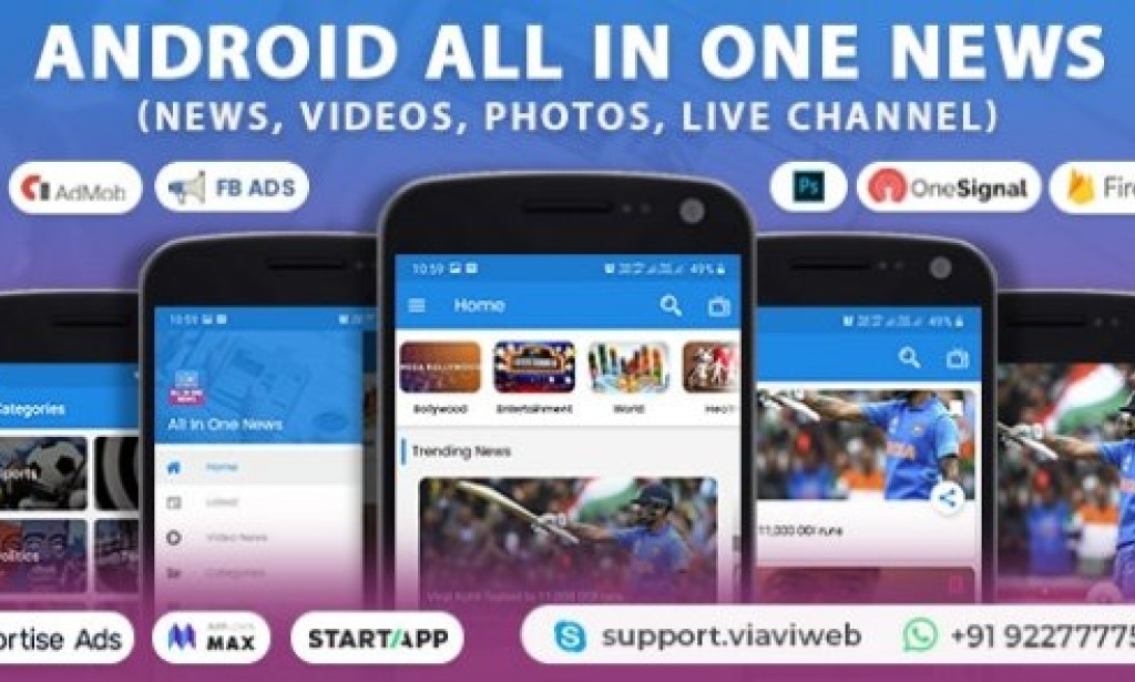 All In One News v6.0 Nulled (News, Videos, Photos, Live Channel) App Source
