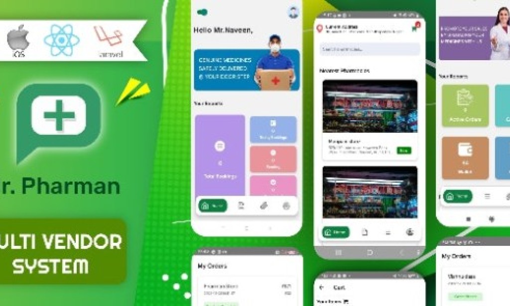 Mr.Pharman (2 May 2023) – React Native Multi Vendor | Pharmacy Complete Solution App Source