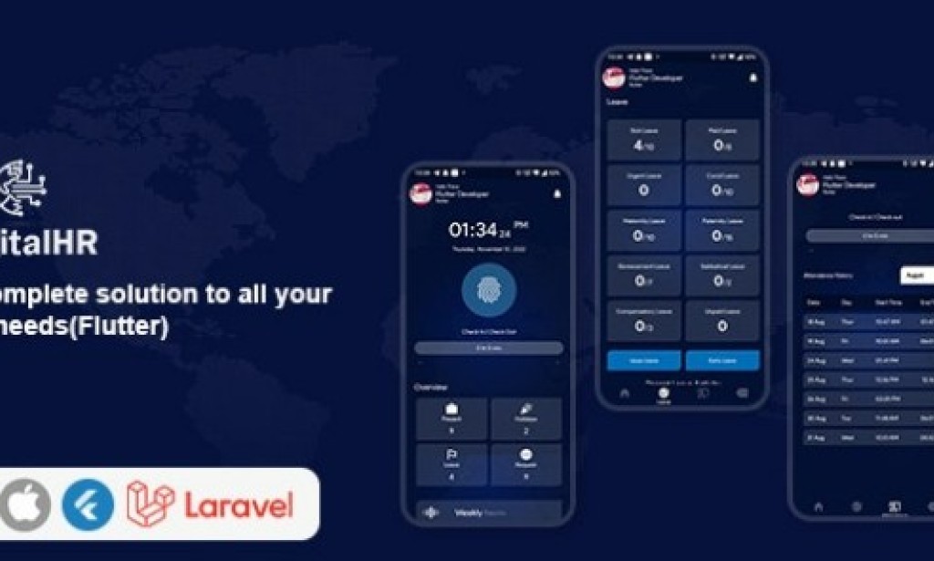 DigitalHR v2.0 – A Complete Solution to all your HR needs (Flutter) App Source
