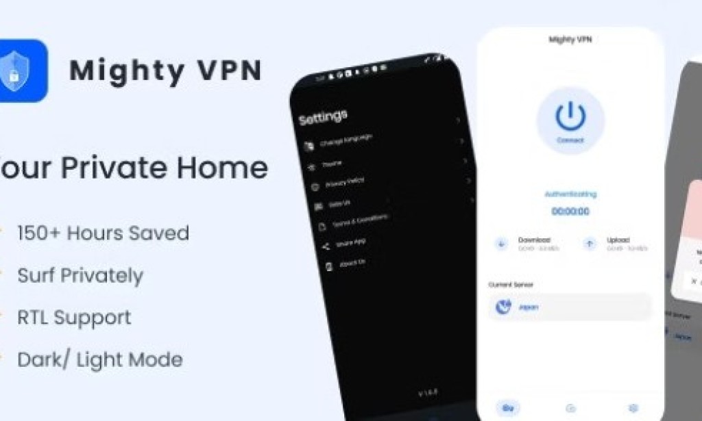 MightyVPN v8.0 – Flutter App for Secure VPN and Fast Servers VPN App Source