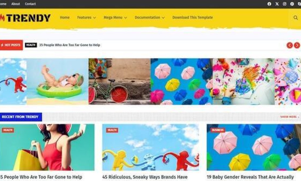 Trendy – Modern Trendy Blogger Template