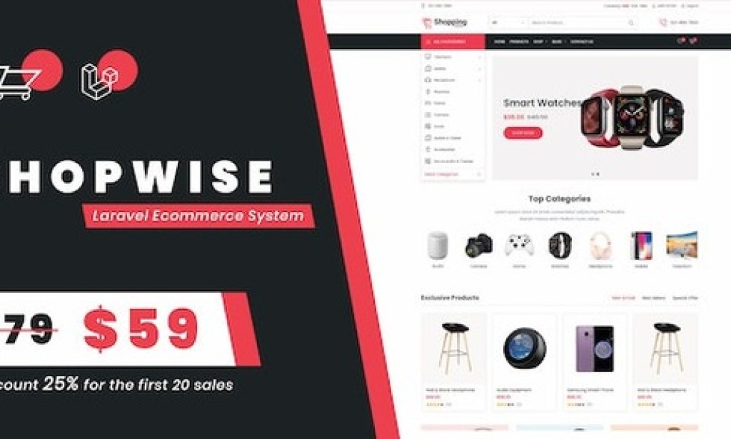 Shopwise v1.41.1 Nulled – Laravel Ecommerce Multilingual System PHP Script
