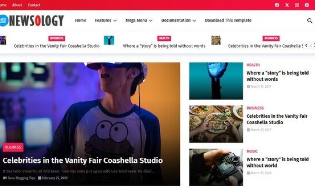 Newsology – Responsive News & Magazine Blogger Template
