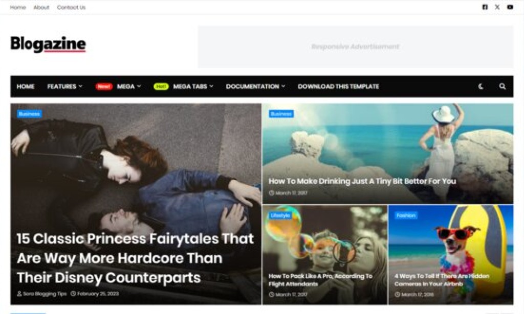 Blogazine v1.0 – Viral News and Magazine Blogger Template