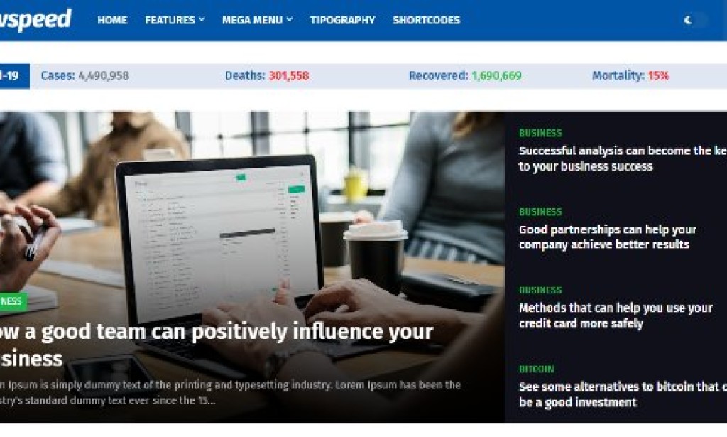 Newspeed v1.2.0 – (Premium) Professional News and Magazine Blogger Template