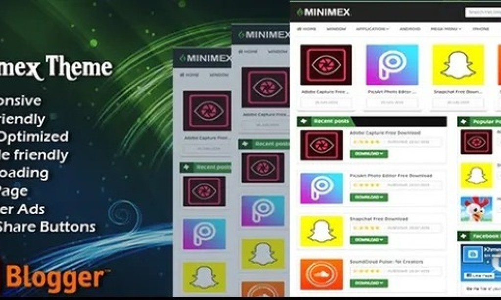 Minimex Theme Responsive Blogger Template Free