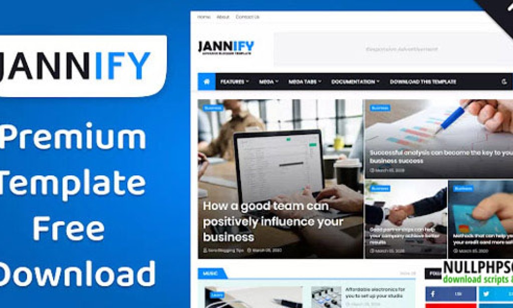 Jannify v1.0 Premium – Responsive Blogger Template Free