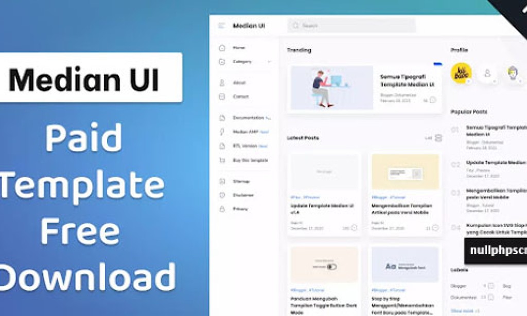 Median UI v1.5 – Responsive Premium Blogger Template Free